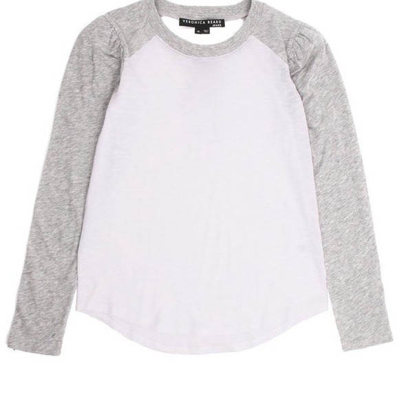 Veronica Beard Mason Baseball Tee Size M - Picture 3 of 8